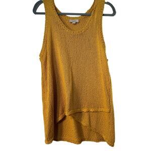 LOFT Outlet Mustard Yellow Sleeveless Knit Tank - Size L